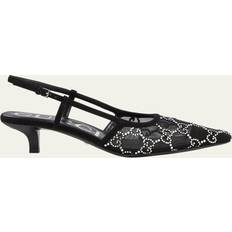 Gucci Heels & Pumps Gucci Women's Crystal-Embellished Slingback Sandals Nero Nero