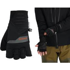 XXL Fishing Gloves Simms Windstopper Half-Finger Glove Black XXLarge