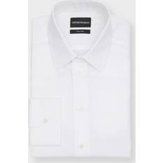 Men - White Dresses Emporio Armani Men's Textured Cotton Dress Shirt