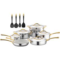 NutriChef Ceramic Non-Stick Cookware Set with lid 16 Parts