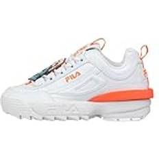 Fila Damen Disruptor wmn Sneaker, White-Fiery Coral