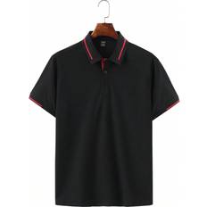 Shein XXL Polo Shirts Shein Men Contrast Trim Polo Shirt