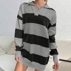 Shein Two Tone Drop Shoulder Sweater Dress