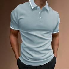 Shein Polyester Polo Shirts Shein Men Single Striped Trim Polo Shirt