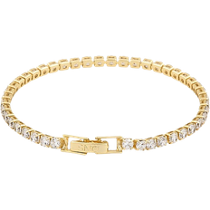 Hvite Armbånd Snö of Sweden Siri Stone Bracelet - Gold/Transparent