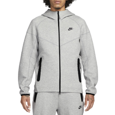 Nike Hoodies - Men Tops Nike Men's Sportswear Tech Fleece Windrunner Full Zip Hoodie - Dark Grey Heather/Black
