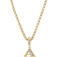 Charms & Pendants David Yurman Pavé Initial Pendant - Gold/Transparent