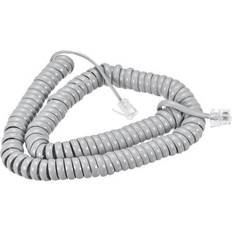 Telephone Handset Cord, 4P4C 16.4 Feet Coiled Landline Phone Handset Cable for Home or Office Grey