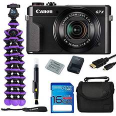 Best Compact Cameras Canon PowerShot G7 X Mark II 20.1MP Digital Camera Bundle Kit with Spider Tripod and 16 GB Memory Card