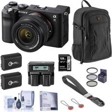 Sony Spiegellose Systemkameras Sony Alpha 7C Mirrorless Camera with 28-60mm Lens, Black, Complete Accessory Kit