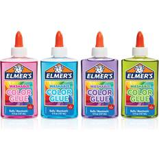 Elmer's Glow-in-the-Dark Liquid Glue, Washable, Great For Making Slime,  Assorted Colors, 5 Ounces Each, 4 Count 