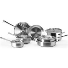 Bergner Retro Collection Cast Aluminum Nonstick Pots and Pans 10 Piece Cookware Set - Dark Gray