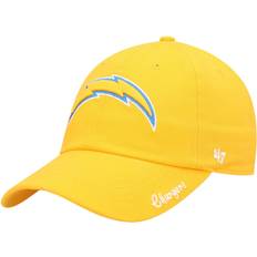 Gold - Women Caps '47 Women's Gold Los Angeles Chargers Miata Clean Up Secondary Logo Adjustable Hat