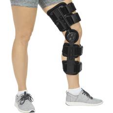 ROM Hinged Knee Brace for Men & Women – Post Op Knee Leg Compression,  Stabilizer & Support Wrap for Swollen ACL, MCL, Tendon, Athletic Injury