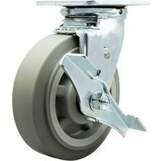 DIY Accessories Service Caster 6Inch x 2Inch Plate Wheel 6 in, Type Swivel, Package qty. 1, Model SCC-30CS620-TPRBF-TLB