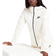 Damen - Polyester Pullover Nike Sportswear Tech Fleece Windrunner Women's Full Zip Hoodie - Pale Ivory/Black