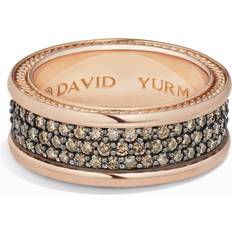 Men Rings David Yurman Men's Streamline 3-Row Diamond Band Ring ROSE GOLD