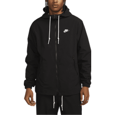 Nike Men - Winter Jackets Nike Men's Club Full-Zip Woven Jacket - Black/White