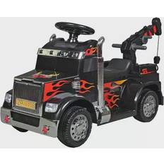 6 Volt Battery Operated Truck with Crane Black Black