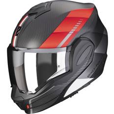 Scorpion Flip-up Helmets Motorcycle Helmets Scorpion Exo-Tech Evo Genus Helmet, black-red, 2XL, black-red Woman, Man