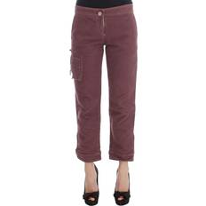 Long Dresses - XXXS Dolce & Gabbana Bordeaux Cotton Cropped Cargo Pants IT38