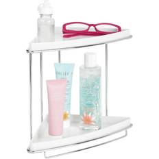 Shower Baskets, Caddies & Soap Shelves mDesign Steel/Plastic Countertop Corner Organizer Gel