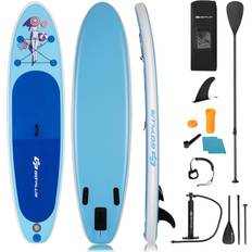 Swim & Water Sports Costway 10 Feet Inflatable Stand Up Paddle Board with Adjustable Paddle Pump