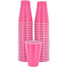 Disposable Plastic Cups, Burgundy Colored Plastic Cups, 18-Ounce Plastic  Party Cups, Strong and Sturdy Disposable Cups for Party, Wedding,  Christmas, Halloween Party Cup, 50 Pack - By Amcrate 