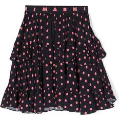 Polka Dots Skirts Children's Clothing Marni Kid's Midi Skirt - Navy Blue