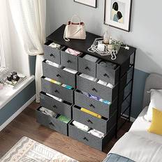 Enhomee Dressers for Bedroom Dark Grey Chest of Drawer 41x44"