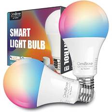 Lepro 2-Pack LED Smart Light Bulbs , Works with Alexa and Google Assistant,  RGB & Soft Warm White, 60 Watt Equivalent, Dimmable with App, A19 E26, No  Hub Required, 2.4GHz WiFi Only 