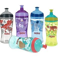 Nuby Water Bottle Nuby Printed Kids Pop Up Sipper Water Bottle, Colors May Vary, 1 Pack, 12 Oz, Multi