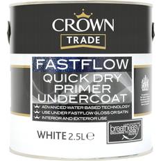 Crown Fastflow Quick Dry Primer Undercoat Holzfarbe White 2.5L