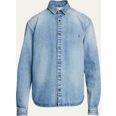 Saint Laurent Men Shirts Saint Laurent Men's Denim ABYSS BLUE