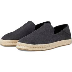 42 - Herren Espadrilles Toms Herren Slipper Schuhe Santiago Espadrille Canvas Freizeit Elegant Slip-Ons Uni Santiago schwarz-grau Canvas