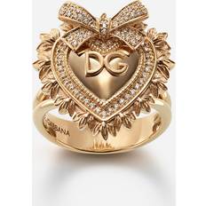 Dolce & Gabbana Devotion ring in yellow gold with diamonds
