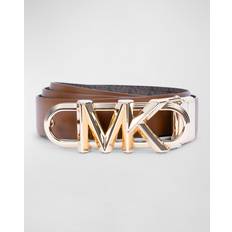 Michael Kors Women Belts Michael Kors Reversible Logo Leather Belt LUGGAGE REV