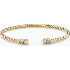 Armbänder David Yurman Women's Helena End Station Bracelet In 18K Yellow Gold With 3.25-3.75MM Pearls & Diamonds Gold Gold