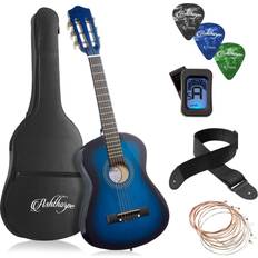 Cheap Acoustic Guitars Ashthorpe 30-Inch Beginner Acoustic Guitar Starter Package Blue