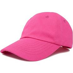 Dalix Youth Cotton Cap Plain Hat - Hot Pink