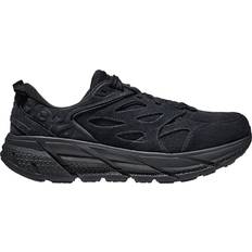 Hoka Women Sneakers Hoka Mens Clifton Suede Mens Shoes Black/Black/Black