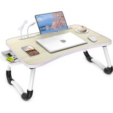 Laptop desk for bed Zapuno Laptop Lap Desk, Foldable Laptop Table Tray with 4 USB Ports Storage Drawer and Cup Holder, Laptop Bed Desk Laptop Stand for Bed Lap Tray Portable Standing Table for Bed Couch Floor