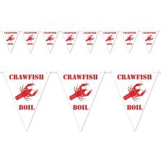 Beistle Garlands Crawfish Boil Pennant Banner 11"x12 Feet