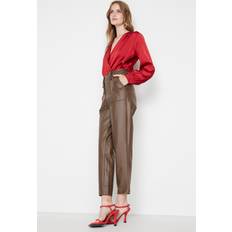 Trendyol Collection Damen Front Buttons Trousers Pants, Braun