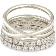 Kendra Scott Rings Kendra Scott Livy Ring Set of Rhodium Metal