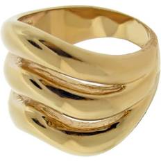 Rings Lynx Stainless Steel Ring with Gold Ion Plating