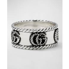 Gucci Gold Plated - Women Jewelry Gucci GG Marmont Cabled Sterling Silver Band Ring SILVER