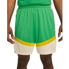 Nike Men's Icon Dri FIT 8" Basketball Shorts - Stadium Green/Coconut Milk/Speed Yellow/White
