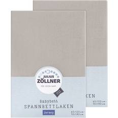 Beige Laken Julius Zöllner 8380347540 Jersey Spannbetttuch Doppelpack