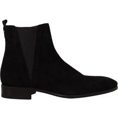 Dolce & Gabbana Men Boots Dolce & Gabbana Black Suede Leather Chelsea Mens Boots Shoes